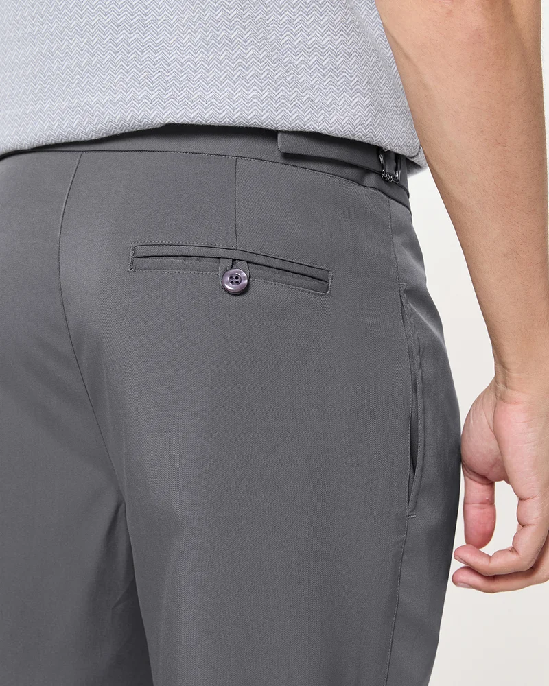 bewakoof  Men's Grey Gurkha Pants  | Best Price UAE